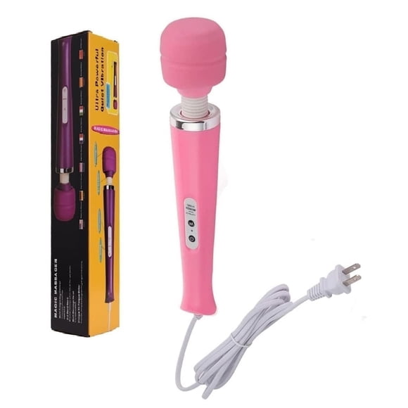 Masajeador Gajoin eléctrico rosa de mano de 32 cm con 10 patrones