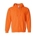 thumbnail image 1 of Gildan Sudadera con capucha y cierre de vellón para hombre, camisa estilo G18600, naranja de seguridad, Gildan 18600, 1 of 1