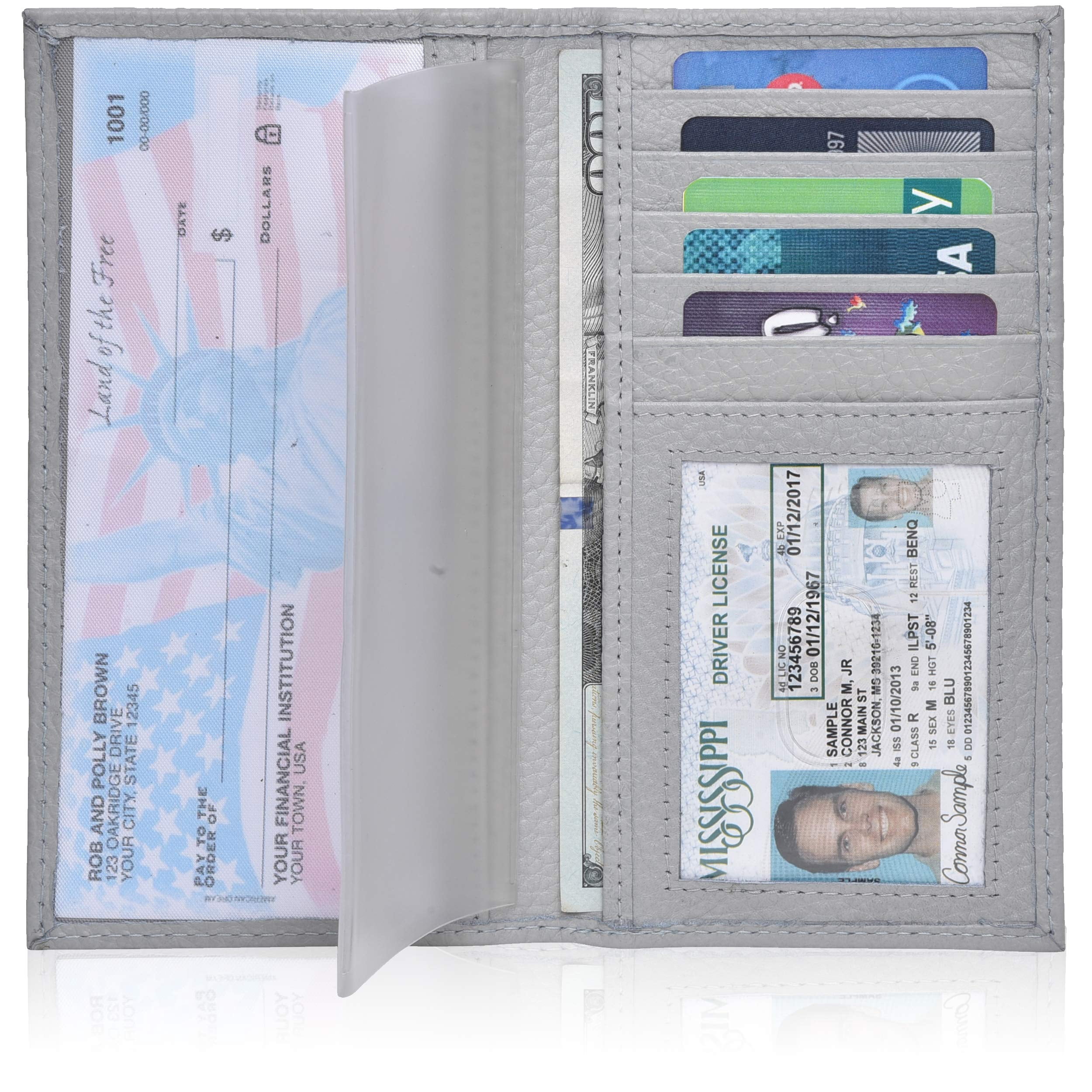 Check Book Cover for Men and Women - Leather Standard Register ...
