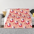 thumbnail image 1 of Fotbe Bunny And Strawberry Manta de Franela con Estampado, Manta Ultrasuave para Cama, Sofá, Auto, Hipoalergénica y Antibolitas-40"x30", 1 of 6