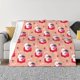 thumbnail image 1 of Fotbe Bunny And Strawberry Manta de Franela con Estampado, Manta Ultrasuave para Cama, Sofá, Auto, Hipoalergénica y Antibolitas-50"x40", 1 of 6