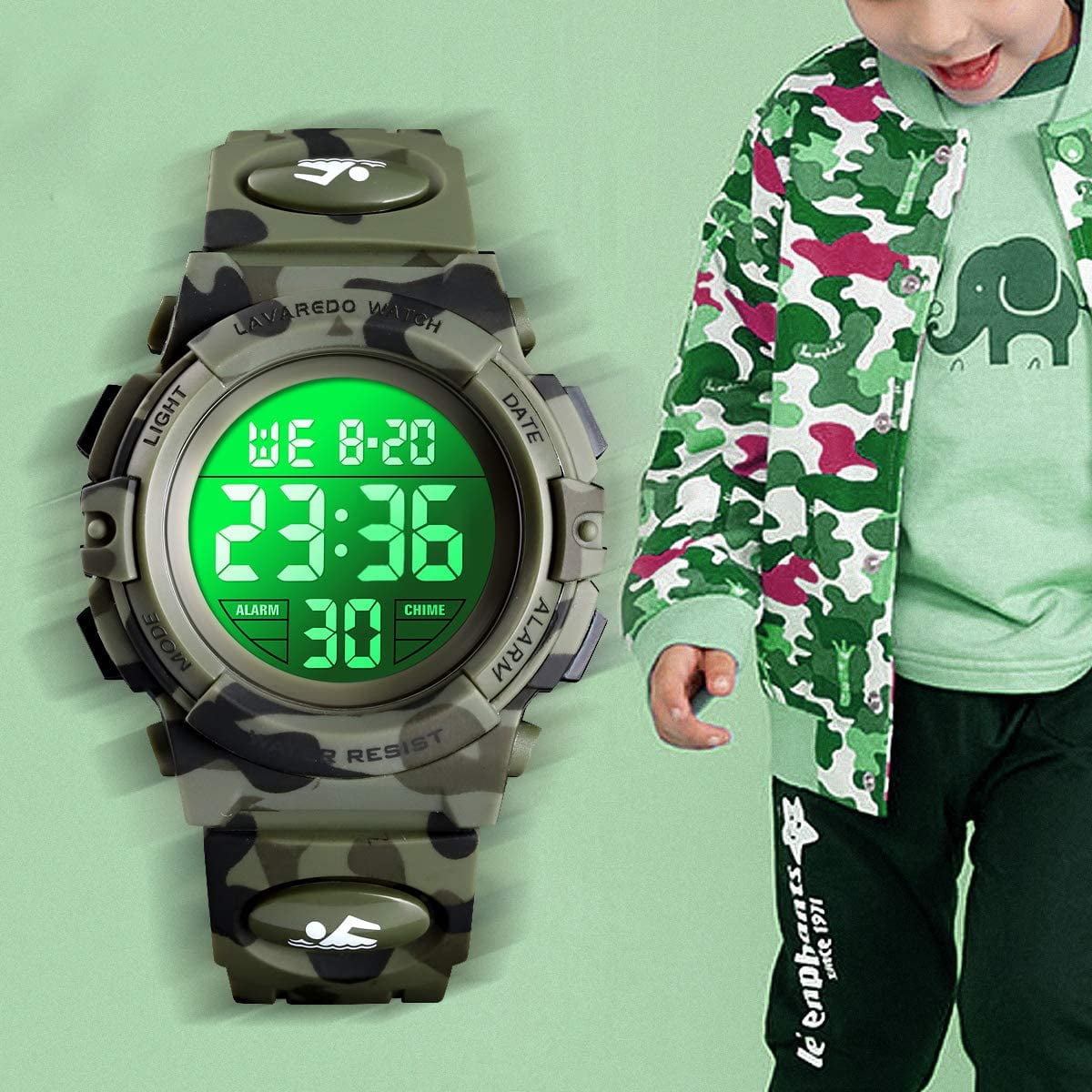  KIDPER Kids Digital Watch, Boys Sports Waterproof Led Watches  with Alarm Wrist Watches for Boy Girls Children : Clothing, Shoes & Jewelry
