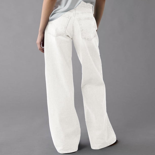 WTXUE Straight Leg Jeans for Women High Waisted Wide Leg Loose
