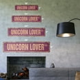 thumbnail image 2 of UNICORN LOVER Vintage Aluminum Street Sign Childrens Name Room Metal Sign rustic metal tin | Indoor/Outdoor |  24" Wide, 2 of 4