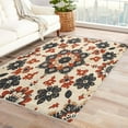 thumbnail image 2 of Mandala Rug, Boho Floral Area Rug 4x5, Ethnic Pattern Rugs for Bedroom, Rugs Low Pile Washable Stain Resistant Easy Clean for Dining Room, Living Room Soft Carpet Decor Xsu&-76, 2 of 7