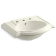 thumbnail image 5 of Kohler K-2287-8 Devonshire 24" Pedestal Bathroom Sink - White, 5 of 6