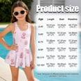 thumbnail image 5 of DISNIMO Cartoon Dinosaur Printed Girls' Sleeveless Swimsuits One Piece Quick Dry Swimwear with Skirt Hawaiian Summer Swim Dress Size 7-8, 5 of 8