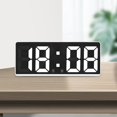 thumbnail image 4 of Reloj despertador de mesa con números grandes y fecha, pantalla LED para sala de estar de residencia de ancianos Blanco, 4 of 7