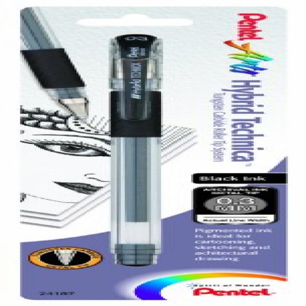 Pentel Hybrid Technica Pen, .3mm, Black