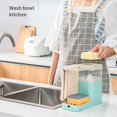 thumbnail image 4 of GHSDFBB Soap Pump Dispenser and Sponge Holder Large Capacity Dish Soap Dispenser Automatically Liquid Dispenser Box with Tower Hanger Sponge Holder(Pink), 4 of 7
