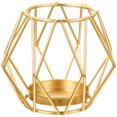 thumbnail image 1 of WASHWEPE 1Set Golden Iron Tealight Lantern Hollow Pattern Decorative Table Decorations for Party, 1 of 8