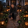 thumbnail image 5 of Halloween Yard Decorations Outdoor, Scary Outdoor Halloween Decorations, Pumpkin Decorations Outdoor, Halloween Glow in The Dark, 1 Piece Pumpkin Silhouette Acrylic Lawn Stake, 5 of 8