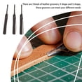 thumbnail image 4 of Billuyoard 3 Pieces/Set Leather Manual Edge Beveler Grooving Tool Leathers Handicraft Leathercraft Groovers Handtool Slotting Accessories Type3 NO3, 4 of 6