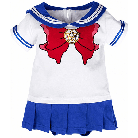 

Baby Girls Sailor Bodysuit Short Sleeve Dress Dark Blue Size: 80