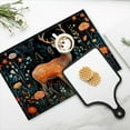 thumbnail image 4 of BaHomeck placemats Set of 4 rectangle Linen Cotton Placemats for Dining Table Washable Heat Resistant,18*12inch,Deer In The Night Garden Surrounded By Flowers, 4 of 4