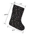 thumbnail image 5 of Christmas Stockings Black Candy Cane and Snowflake Pattern Personalized 3 Count 14.8 Inch, 5 of 5