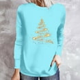 thumbnail image 2 of Oalirro Womens Tops Dressy Casual Ladies Fashion Casual Christmas Print Round Neck Loose Long Sleeve Top, 2 of 5