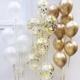 thumbnail image 2 of 15 Uds. Globos de látex de Metal cromado dorado plateado decoración de fiesta, 2 of 4