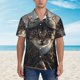 thumbnail image 2 of Fotbe Pilot Cat In Vintage Plane Camisa Hawaiana para Hombre Unisex – Camisa Casual de Verano con Botones de Manga Corta de Algodón y Lino,XX-Large, 2 of 7