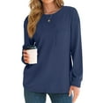 thumbnail image 2 of Fantaslook Crewneck Sweatshirts for Women Casual Long Sleeve Shirts Tunic Tops Pullover with Pocket, 2 of 8