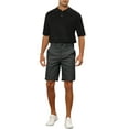 thumbnail image 2 of INSPIRE CHIC Striped Shorts for Men's Regular Fit Summer Chino Shorts Pants 30 Black, 2 of 6