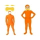 thumbnail image 5 of 3Pcs Tangerine Costume Accessories World Book Day Outfits Fake Mustache Beard and Yellow Eyebrows Open Face Bodysuit, 5 of 5