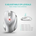 thumbnail image 5 of VicTsing 2.4G Wireless Mouse, USB Cordless Computer Mouse W/800-2400 DPI, Ergo Grips, 16 Months Battery, Auto-sleep Mode, Portable Gaming Mouse for PC Mac Chromebook - Silver, 5 of 9