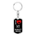 thumbnail image 1 of Scarlett Macaw Bird Lover Keyring Keychain Stainless Steel or 18k Gold, 1 of 8