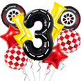 thumbnail image 1 of Coche de carreras de dibujos animados de UNITSED para decoración de fiesta con rayo, 1 of 7
