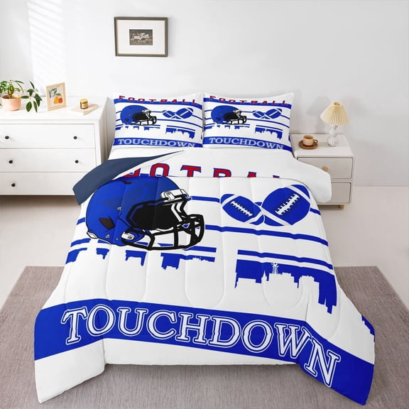 Erosebridal Teens Buffalo Football Bedding Twin Comforter Set,Sport Theme Down Comforter,Rugby Decor,Reversible,Lightweight,2-Piece