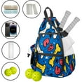 thumbnail image 3 of Pickleball Bags for Men Women Pickleball Backpack with Large Capacity Lightweight Adjustable Pickleball Sling Bag Hold Paddles, Balls, Accessories Dog Bone Pattern, 3 of 5