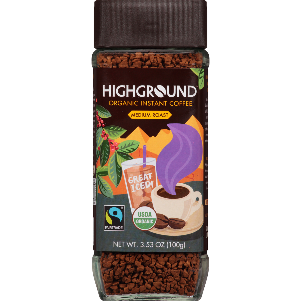 Highground Organic Medium Roast Instant Coffee 3.53 oz