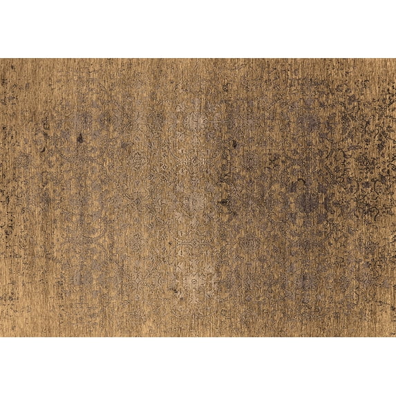 Ahgly Company Indoor Rectangle Oriental Brown Industrial Area Rugs, 2' x 5'