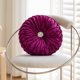 thumbnail image 4 of Almohada de terciopelo de lujo con textura de flor de hielo para cama y sofá, cojín redondo de felpa para descansar y decorar con comodidad. Aestivo | Morado | AESTIVO, 4 of 5
