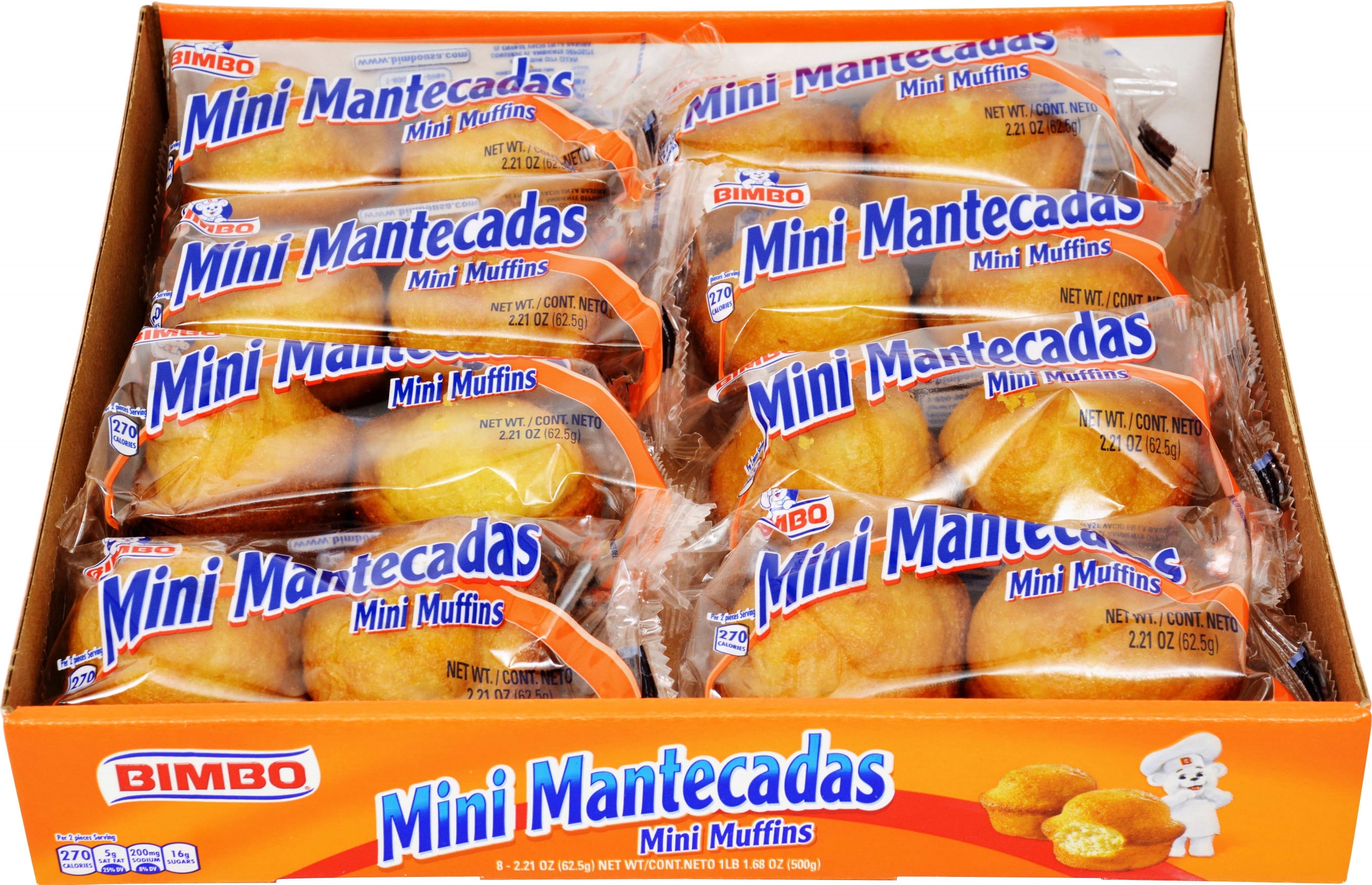 Bimbo Mini Mantecadas Mini Muffins, 8 count, 17.68 oz