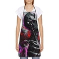 thumbnail image 2 of Naloa 1Pack Adjustable Bib Apron Waterdrop Resistant Cooking Kitchen Aprons for Women Men Chef, Artistic Skull Print, 2 of 5