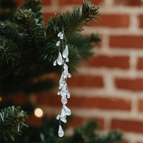 JeashCHAT Crystal Christmas Ornaments, Christmas Tree Decorations Clear Acrylic Drop Icicle Pendant Hanging Ornaments for Xmas Tree Winter Holiday Party Wedding Decor