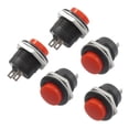 thumbnail image 3 of 5 piezas interruptor de botón pulsador momentáneo encendido apagado 2 pines 3A AC 250V 16mm botón pulsador Rojo kusrkot Interruptor de botón, 3 of 8