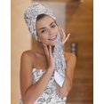 thumbnail image 7 of Grey Paisley Towel Set of 3, Soft Microfiber Bath Towels, Hand Towel, Washcloths, Boho Flower Botanical Leaf Branch Quick-Dry Absorbent Towels for Bathroom Kitchen Hotel Beach Gym Spa, 7 of 7