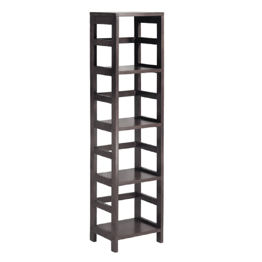 54 75 Brown Standing Shelf With Four, 12 Inch Deep Wood Shelving Unit