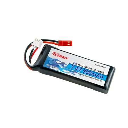 Tenergy 7.4V 900mAh LiPo Battery Pack High Discharge Rate 25C Rechargeable RC Battery Pack for Blade CX, CX2, CX3