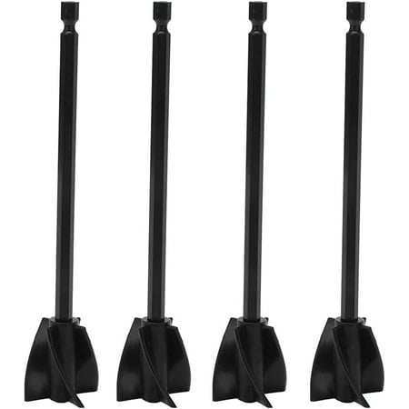 

4Pcs Resin Mixer Paddles Strong Uniform Mixing 5 Blades Reusable Paint Mixer Drill Attachment for Mixing Resins (Black Red White Blue)