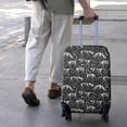 thumbnail image 3 of Black Cartoon Dinosaurs Fossils Pattern Luggage Cover Fashion Suitcase Cover Baggage Covers Fit 25-28 Inch Luggage (Go Travel), 3 of 5