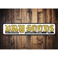 thumbnail image 2 of Dry Goods & Groceries Sign, City State Store Sign, Custom Shop Location Sign, Home Aluminum Decor - 4x18 inches, 2 of 4