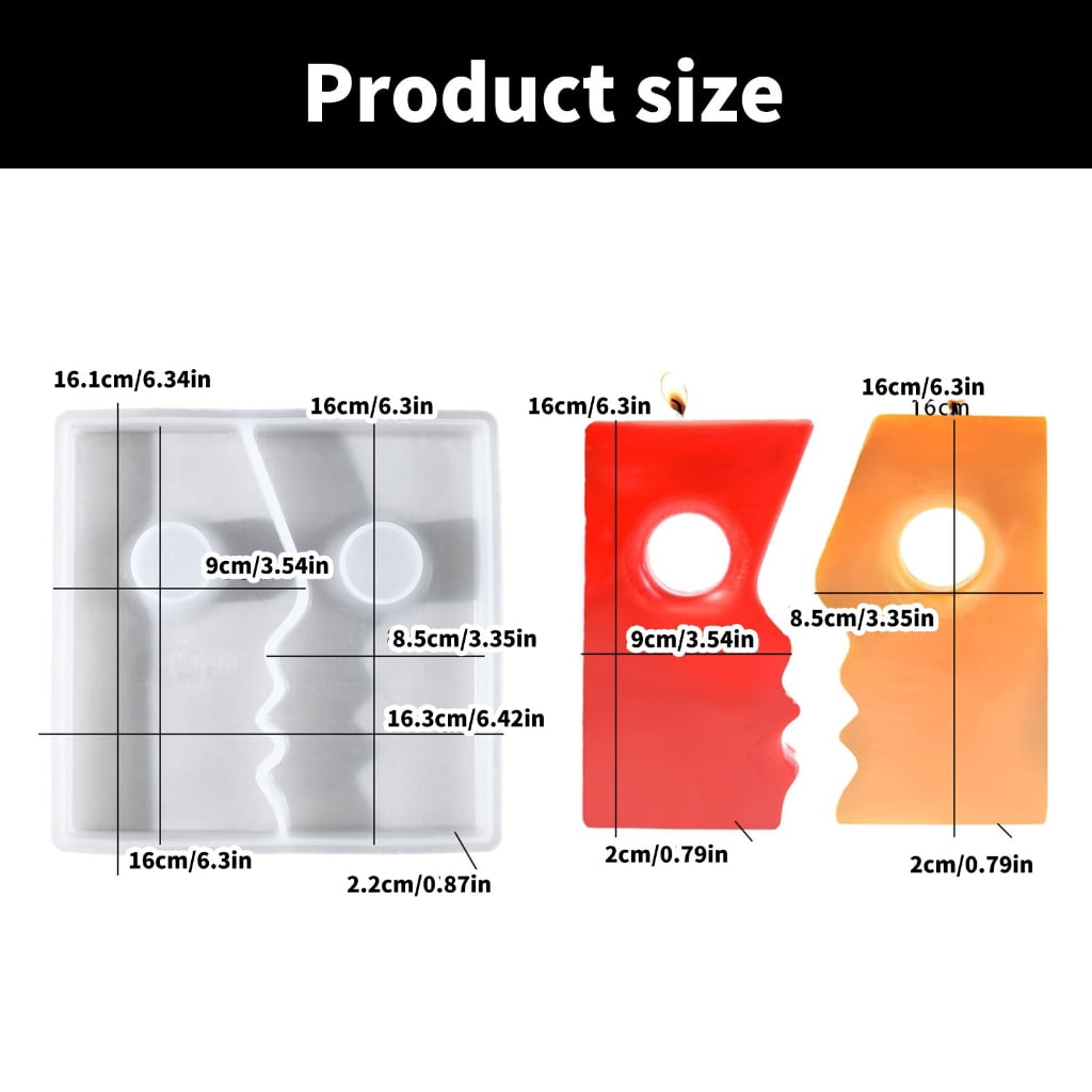 ZPAQI Gift Making Silicone Mold Plaster Mould for Abstract Kiss Face Scented Candle