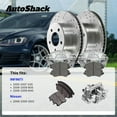 thumbnail image 3 of AutoShack Rear Vented Drilled & Slotted Silver Zinc Coated Brake Rotors + Premium Ceramic Pads + Calipers 8-PC Brake Kit Replacement for 2005-2007 INFINITI G35 SilverShield Pro 12.11" (307.7 mm), 3 of 5
