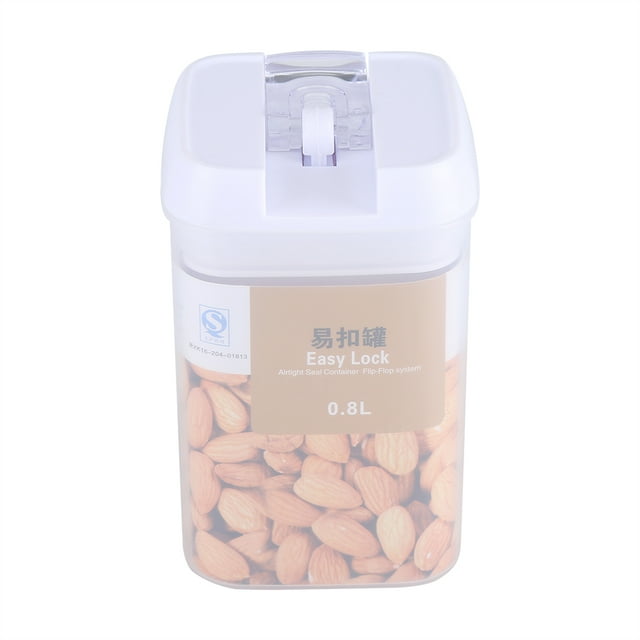 Caja de almacenamiento de alimentos sellada, recipiente transparente para cereales, nueces, accesorios de cocina M