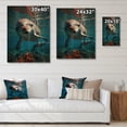 thumbnail image 4 of Designart "Dolphin peaceful Swim I" Animals Print on Natural Pine Wood, 4 of 5