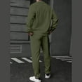 thumbnail image 5 of Mifsaly Mens Sweatsuits 2 Piece Set Vintage Jacquard Workout Matching Loungewear Lapel Long Sleeve Pullover Sweatshirt Drawstring Straight Leg Joggers with Pockets Fall Winter Casual Outfits, 5 of 6