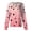 Pink, variant on AHMOMEI Heart Print Scrub Jacket for Women Warm Up Snap Front Nurse Uniforms with Pocket S-5XL Plus Size Scrub Shirts for Women